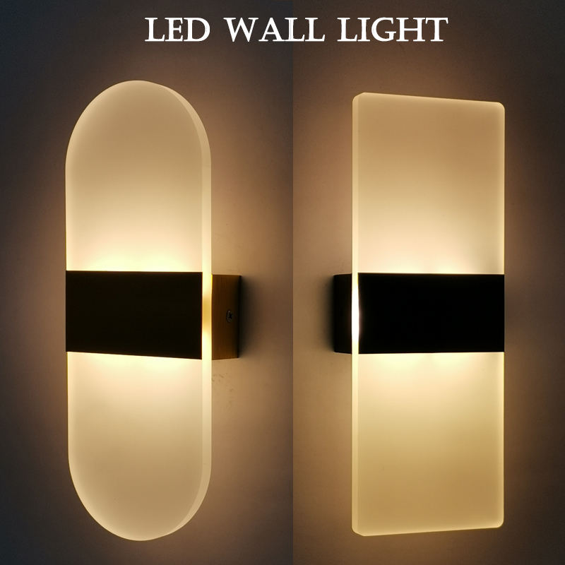 Lampada da parete Nordic Personality 6W semplice soggiorno a led Sfondo Lampada da parete rotonda per hotel corridoio illuminazione minimalista