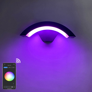 La più recente lampada da parete Tuya 9W / 12W Light App Control Illuminazione esterna intelligente Lampade da parete a parete in acrilico con luce a LED Sconce