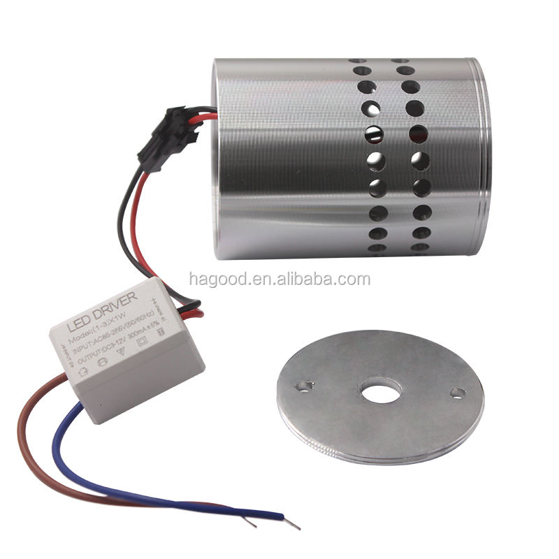 I più venduti 3W AC85 ~ 265V Applique da parete in alluminio per interni Lampada da parete RGB con controller