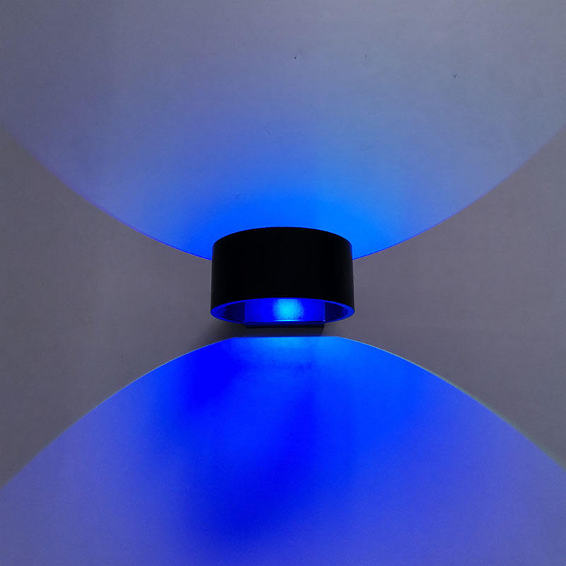 Moderna applique da parete a LED 3W 7W RGB Progetto di binario in alluminio LED rotondo Lampada da parete su e giù per comodino luci camera da letto decorazione della parete arti