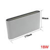 12W / 18W Alluminio AC85-265V Lampada da parete decorativa a LED ad alta potenza per interni Lampada da parete a LED su e giù per esterni Impermeabile IP65