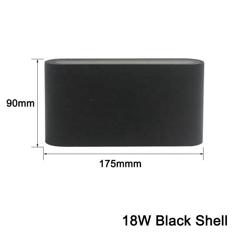 Moderna lampada da parete a LED da esterno impermeabile da 18 W IP65 alluminio su e giù applique da parete da giardino portico applique decorazione luce 110 V 220 V