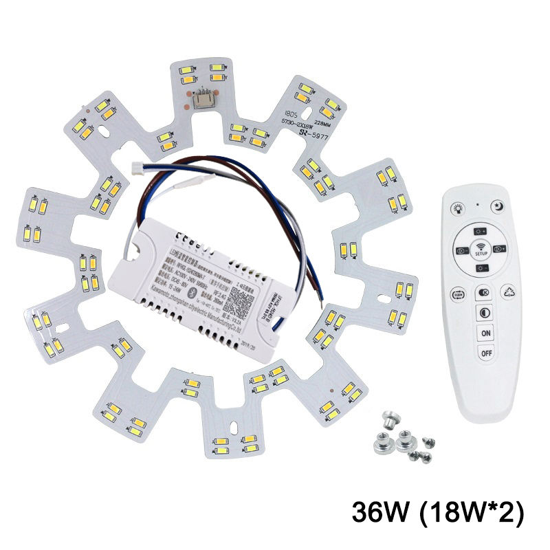 Smart 2.4G lampadario a soffitto LED 5730 SMD Chip sostituzione superficie sorgente luminosa con telecomando per cucina soggiorno