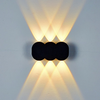 Lampada da parete moderna impermeabile esterna 4W LED IP65 alluminio su e giù applique da parete da giardino portico applique decorazione luce 110V 220V