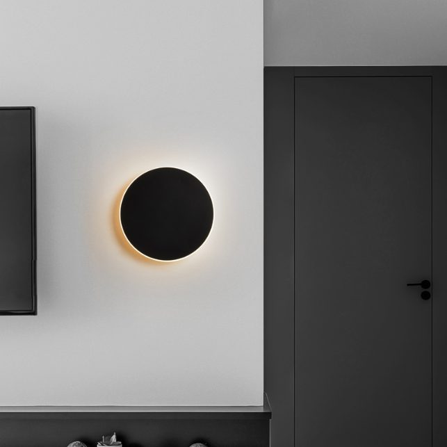 Moderna lampada da parete a LED a forma rotonda a luce LED e lampade da comodino per interni di alta qualità