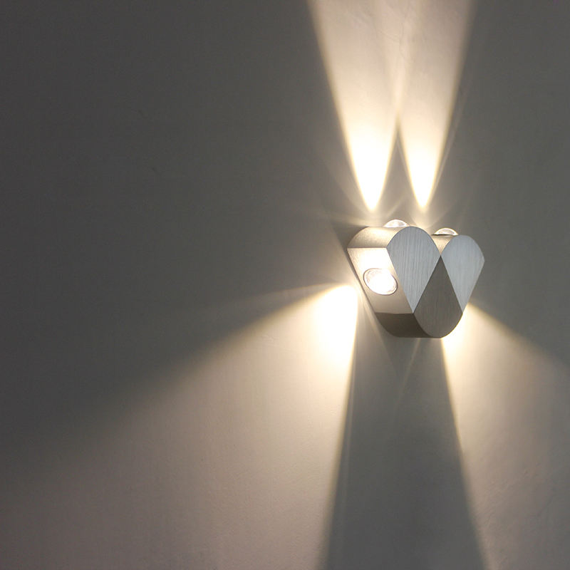 Lampada da parete a LED da 4W Applique Illuminazione colorata Lampada da parete per interni a parete per l'illuminazione domestica del soggiorno del bagno del soppalco 