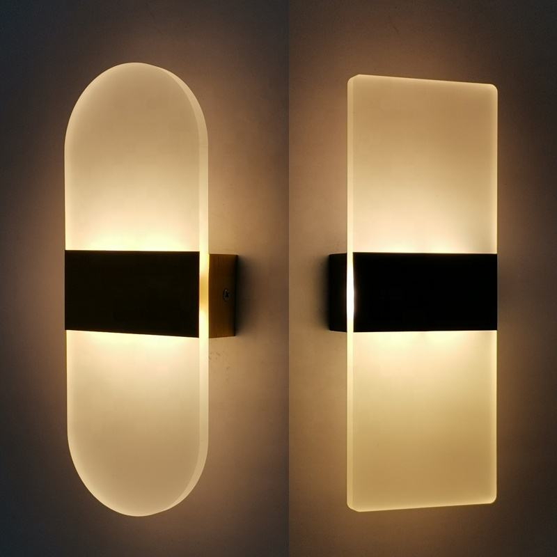 Applique da parete a LED AC90-265V Luci in alluminio Lampada da parete per soggiorno Illuminazione ristorante hotel camera da letto