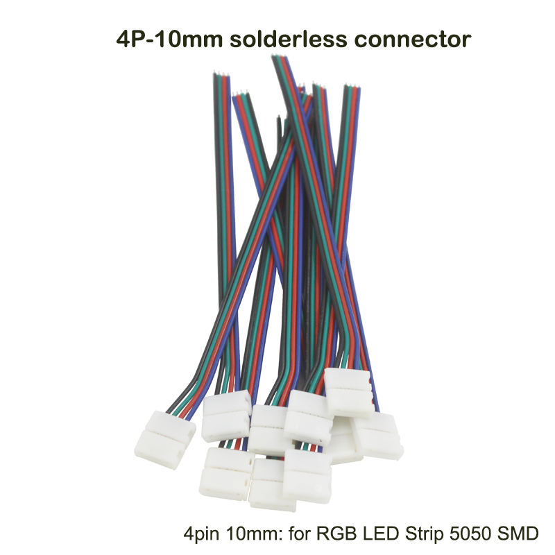 Connettore striscia LED 2 pin 8mm con connessione senza fili Non è necessario saldare / connettore per saldatura per striscia led 3528/5050