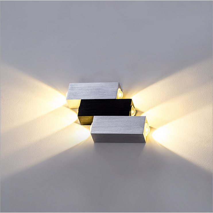 Lampada da parete a LED su e giù per scale Riparo da parete Fornitura di fabbrica 6W Lampade da parete per interni in alluminio Fabbricazione decorativa ILLUMINAZIONE