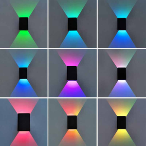 Lampada da parete su e giù per esterni dowm quadrato Soggiorno Lampada da parete per interni factory Outlet Decora Fence club disco patio