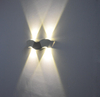 Applique LED Lightess 3W per interni Lampada da parete Up and Down in alluminio Lampada da parete illuminazione da parete argento bianco freddo