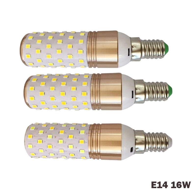 E14 E27 12W 16W Lampadina a LED a mais SMD2835 Lampadina a LED 220V 3 Temperature di colore LED integrati Faretto a lume di candela