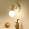 Applique da parete a LED orientabili nordiche cartone animato colorato corna di cervo camera da letto applique da lettura a parete illuminazione per camera dei bambini E27
