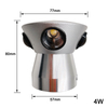 3W 4W 5W LED Applique da parete in alluminio Lampada da comodino rotonda Camera da letto Applique Apparecchio di illuminazione a parete