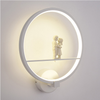 Nuovo arrivo moderno led applique fantasia applique da parete arte anello luce montaggio a parete per luci hotel indoor