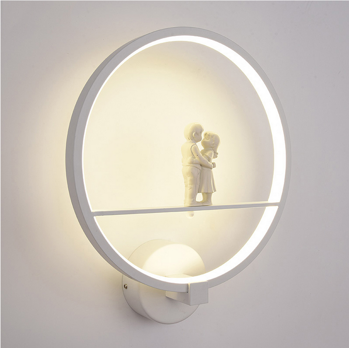 Nuovo arrivo moderno led applique fantasia applique da parete arte anello luce montaggio a parete per luci hotel indoor