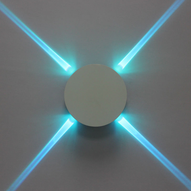 Lampada da parete a stella a croce rotonda a LED di vendita calda rgb luce notturna per interni con prezzi di fabbrica Scala innovativa con luce di superficie