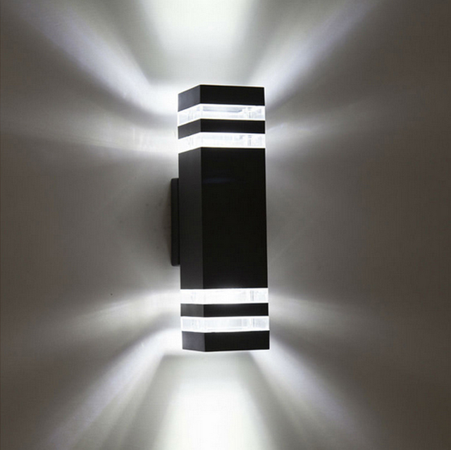 Lampade da parete a LED impermeabili per esterni Luci del corridoio del portico del giardino del cortile in alluminio IP65