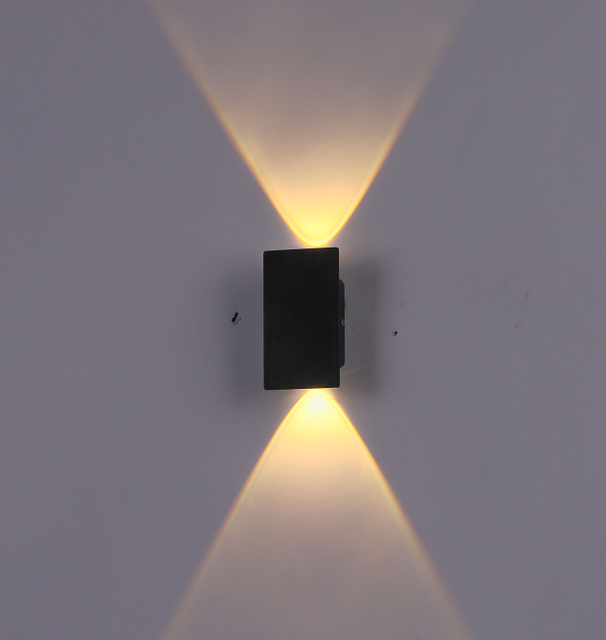 Lampada da parete nordica a led in alluminio da esterno per interni ip66 up down bianco nero moderno per scale domestiche camera da letto comodino luce bagno