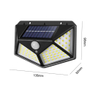 100 LED Lampade da parete solari Lampada solare per esterni Sensore di movimento Luce solare a energia solare Lampione stradale per luce da giardino