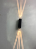 Lampada da parete a tre raggi a conchiglia nera da 6W IP65 applique da parete per esterni impermeabile Lampione da giardino Lampione stradale 