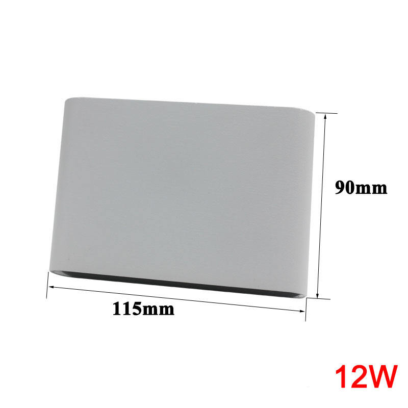 Luce a LED da parete decorativa dal design moderno IP65 Lampada da parete su e giù per comodino LED per esterni Recinzione moderna per vanità nera